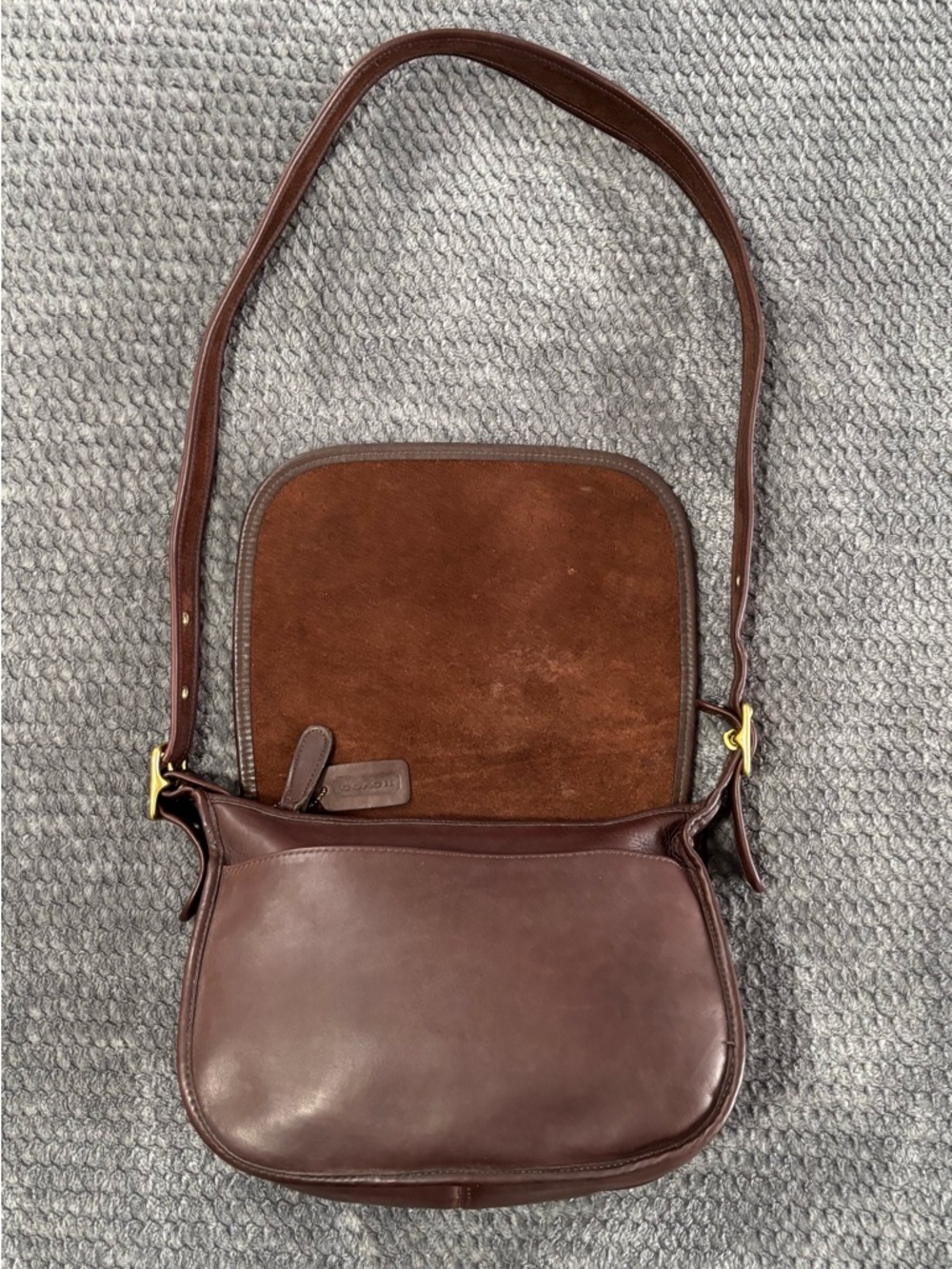 Coach Classic Leather Crossbody Bag - Dark Brown Vintage - Picture 4 of 13